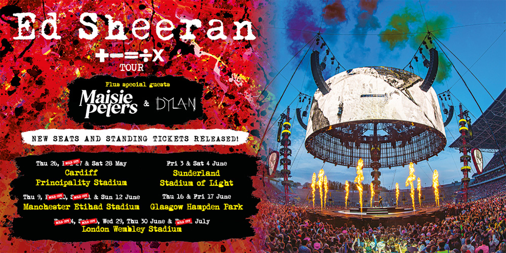 Ed Sheeran UK Tour Dates 2022 and Official Ticket Packages