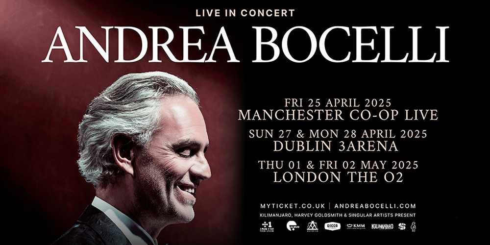 Andrea Bocelli Live In Concert UK and Ireland 2025