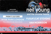 Neil Young BST Hyde Park 11 July 2025