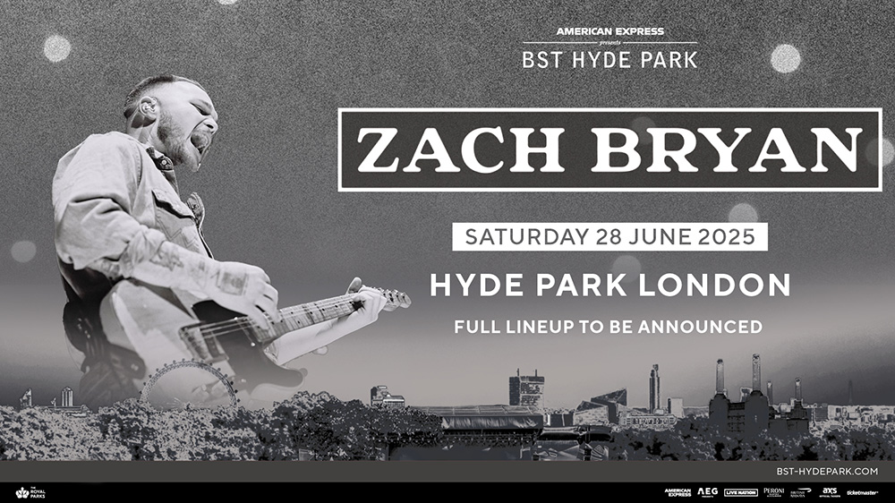 Zach Bryan VIP Tickets BST Hyde Park 28 June 2025