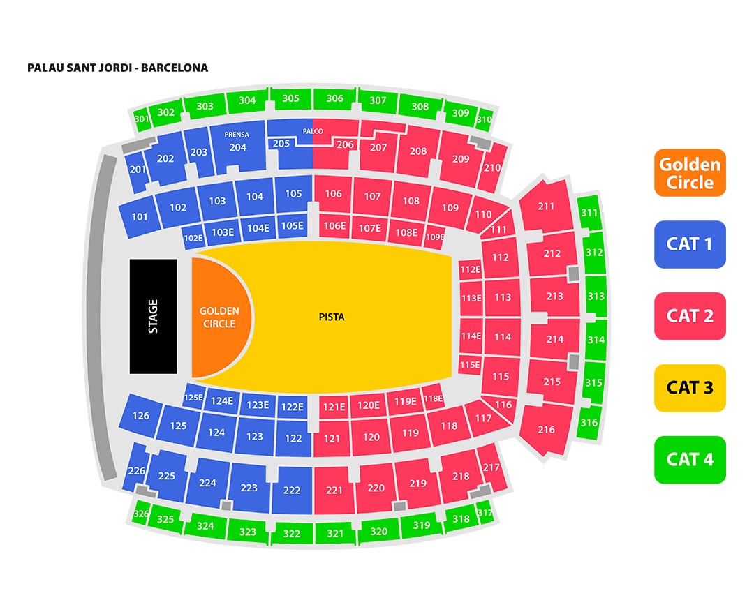 Robbie Williams Tickets Barcelona 24 March 2023 Sant jordi arena