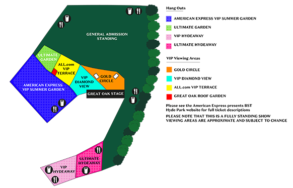 BST Hyde Park Festival Map - Stray Kids 2024